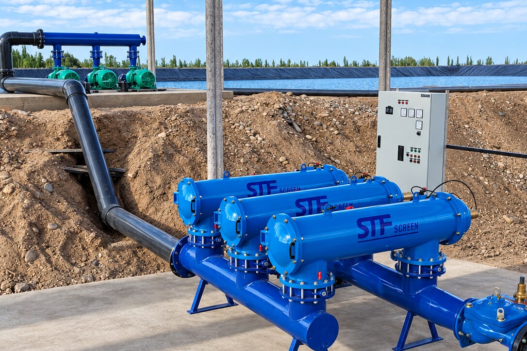 Bombas centrífugas, tablero eléctrico y cabezal de filtrado instalados por Global Drip