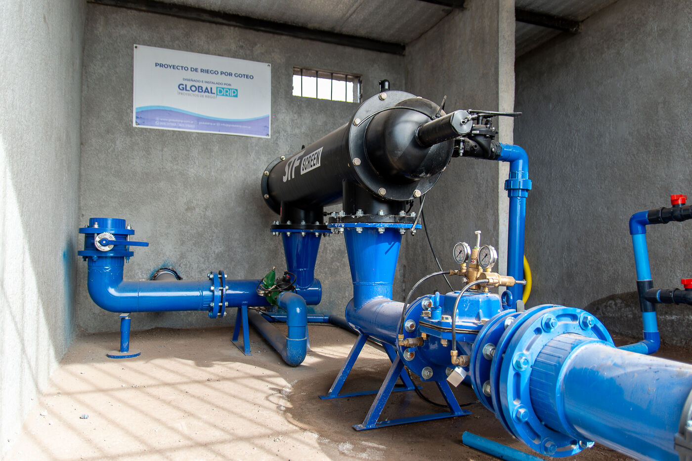 Cabezal de filtrado instalado por Global Drip